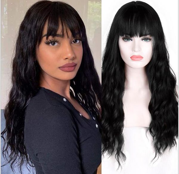 young and beauty human hair wigs with bangs for women natural hair wigs brazilian body wave hair wigs with bangs machine made wig, Black
young and beauty human hair wigs with bangs for women natural hair wigs brazilian body wave hair wigs with bangs machine made wig, Black