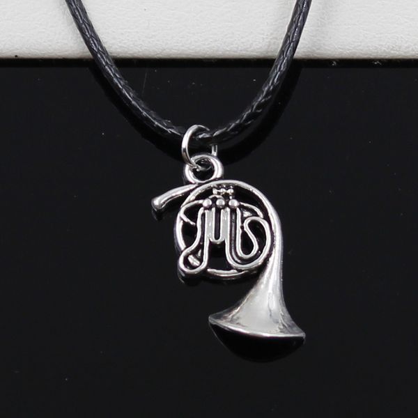 tibetan silver color pendant french horn necklace choker charm black leather cord factory price handmade jewelry tigc
tibetan silver color pendant french horn necklace choker charm black leather cord factory price handmade jewelry tigc