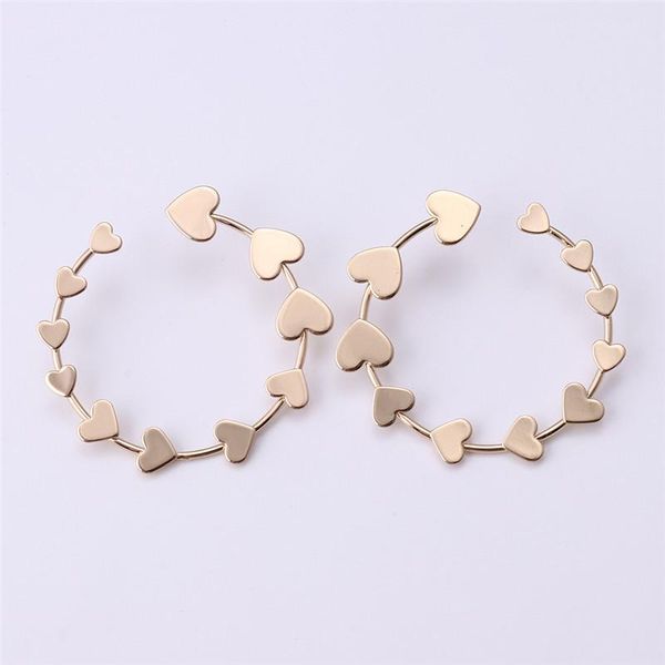 hoop & huggie minar unique design gold love heart earings for women korean fashion wedding open party jewellery, Golden;silver
hoop & huggie minar unique design gold love heart earings for women korean fashion wedding open party jewellery, Golden;silver