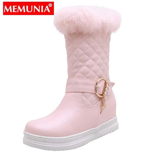 boots memunia 2021 winter snow women round toe slip on ladies mid calf height increaseing faux fur ladies1, Black
boots memunia 2021 winter snow women round toe slip on ladies mid calf height increaseing faux fur ladies1, Black