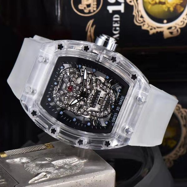 selling mens watches quartz movement sport wristwatch transparent resin case rubber strap watch for men battery watches, Slivery;brown
selling mens watches quartz movement sport wristwatch transparent resin case rubber strap watch for men battery watches, Slivery;brown