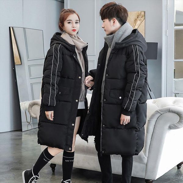 new cotton padded jacket for men and women medium and long cotton padded jacket for men in winter, Black
new cotton padded jacket for men and women medium and long cotton padded jacket for men in winter, Black