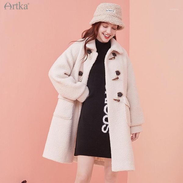 artka 2020 winter new women woolen coat fashion college style horn button woolen coat lambswool warm loose outerwear fa25006d1, Black
artka 2020 winter new women woolen coat fashion college style horn button woolen coat lambswool warm loose outerwear fa25006d1, Black