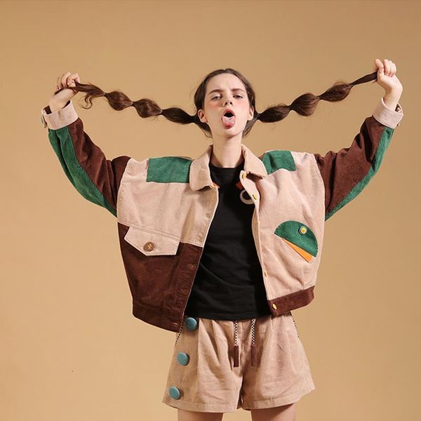 vintage autumn winter warm color block women corduroy jacket patched pocket thick basic coat harajuku new single-breasted, Black;brown
vintage autumn winter warm color block women corduroy jacket patched pocket thick basic coat harajuku new single-breasted, Black;brown