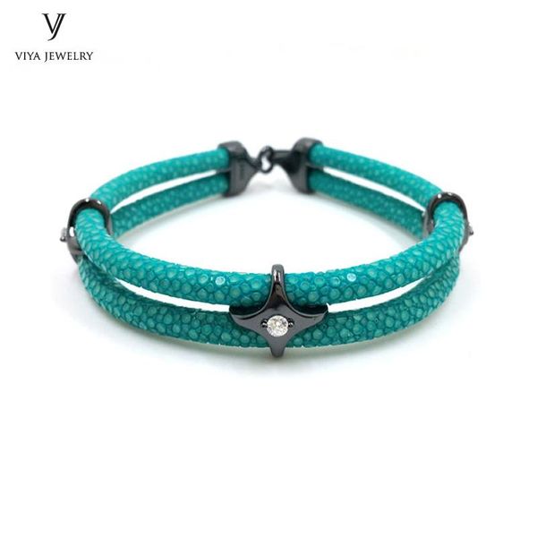 charm bracelets genuine stingray bracelet with star 925 sterling silver charming clasp leather, Golden;silver
charm bracelets genuine stingray bracelet with star 925 sterling silver charming clasp leather, Golden;silver