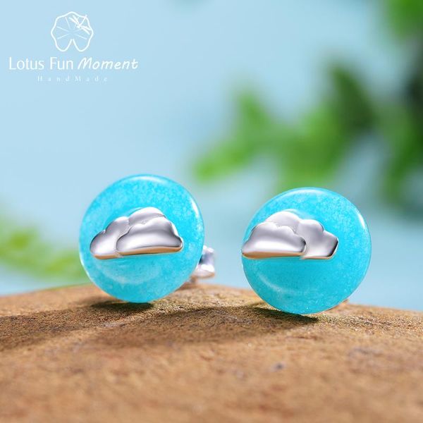lotus fun moment real 925 sterling silver creative fashion jewelry minimalist design blue sky and clouds stud earrings for women, Golden;silver
lotus fun moment real 925 sterling silver creative fashion jewelry minimalist design blue sky and clouds stud earrings for women, Golden;silver