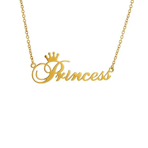 pendant necklaces personalized gold color "princess" name necklace stainless steel letter pandent jewelry for the daughter birthda, Silver
pendant necklaces personalized gold color "princess" name necklace stainless steel letter pandent jewelry for the daughter birthda, Silver