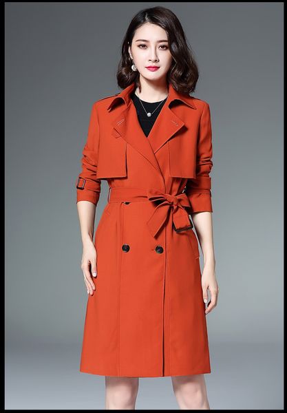 korean version of the windbreaker female spring and 2019 new women's long temperament lace casual autumn coat a171, Tan;black
korean version of the windbreaker female spring and 2019 new women's long temperament lace casual autumn coat a171, Tan;black