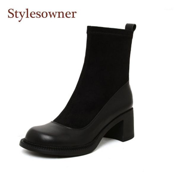 flock thick heel short boots women 2020 new fashion mid-heel retro round toe square heel zipper genuine leather boots1, Black
flock thick heel short boots women 2020 new fashion mid-heel retro round toe square heel zipper genuine leather boots1, Black