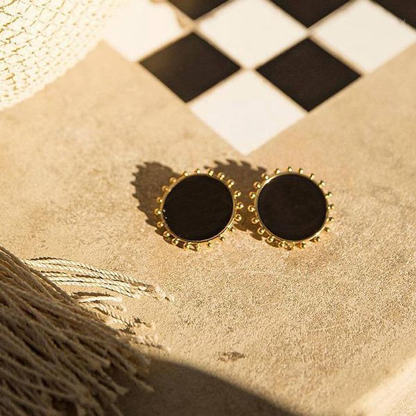 flatfoosie 2019 fashion black color round statement earring punk exaggerated dripping oil evil eye stud earring women jewelry1, Golden;silver
flatfoosie 2019 fashion black color round statement earring punk exaggerated dripping oil evil eye stud earring women jewelry1, Golden;silver