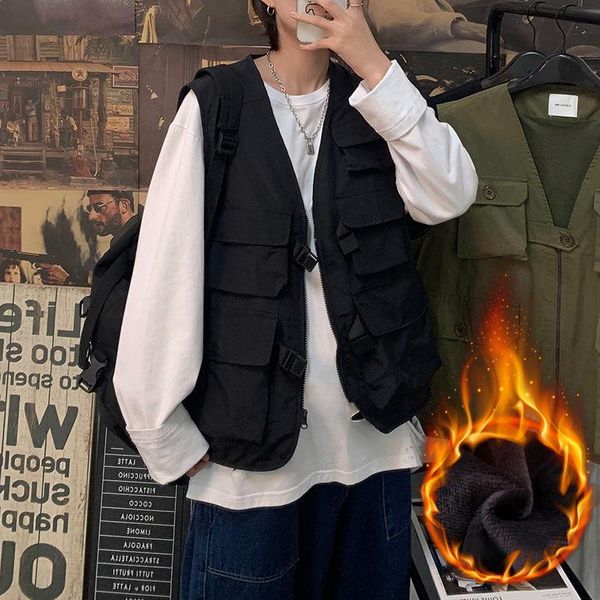 classic hooded vest men thicken/thin solid big pocket cargo jackets coats waistcoat casual zipper warm jacket tide autumn winter, Black;white
classic hooded vest men thicken/thin solid big pocket cargo jackets coats waistcoat casual zipper warm jacket tide autumn winter, Black;white