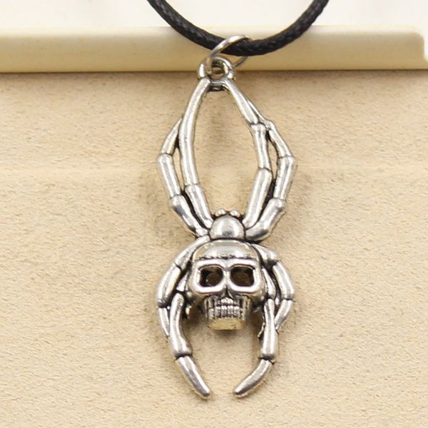 tibetan silver color pendant skull spider necklace choker charm black leather cord factory price handmade jewelry xial
tibetan silver color pendant skull spider necklace choker charm black leather cord factory price handmade jewelry xial