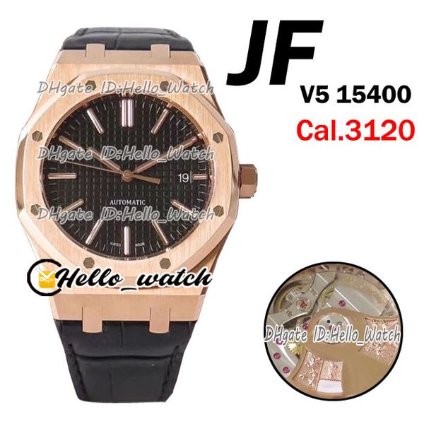 jff new v5 41mm 15400 cal.3120 automatic mens watch black texture dial stick markers roes gold case leather strap watches hello_watch, Slivery;brown
jff new v5 41mm 15400 cal.3120 automatic mens watch black texture dial stick markers roes gold case leather strap watches hello_watch, Slivery;brown