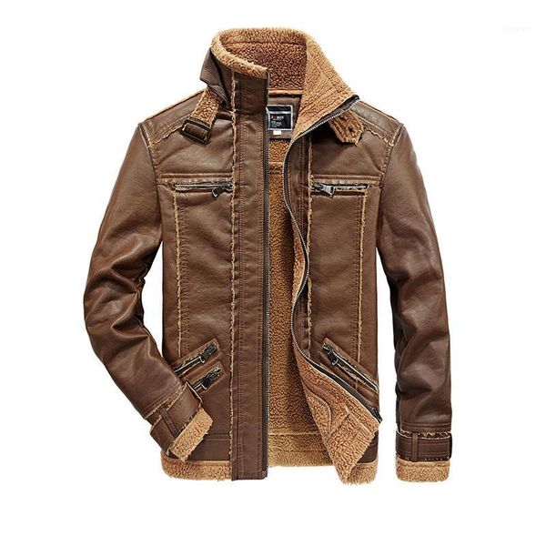 winter fashion men thick brown leather jacket casual lamb woolen jacket stand collar zipper biker jackets deri ceket1, Black
winter fashion men thick brown leather jacket casual lamb woolen jacket stand collar zipper biker jackets deri ceket1, Black