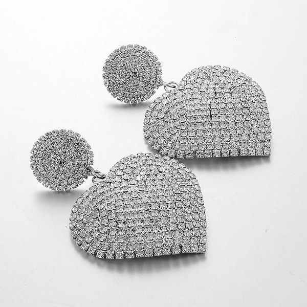 aensoa luxury exaggerated fashion crystal heart big earrings trendy elegant long women statement drop earrings party jewelry1, Silver
aensoa luxury exaggerated fashion crystal heart big earrings trendy elegant long women statement drop earrings party jewelry1, Silver