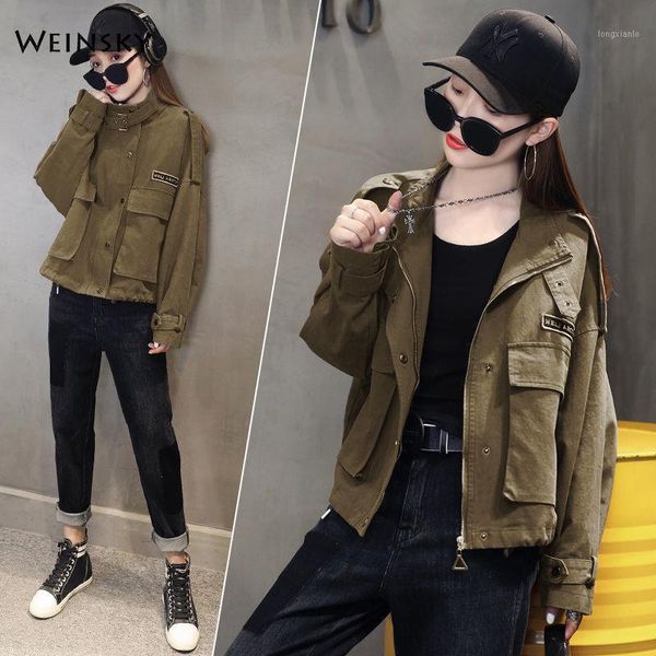 new spring and autumn casual women's fashion coat streetwear short jacket1, Black;brown
new spring and autumn casual women's fashion coat streetwear short jacket1, Black;brown
