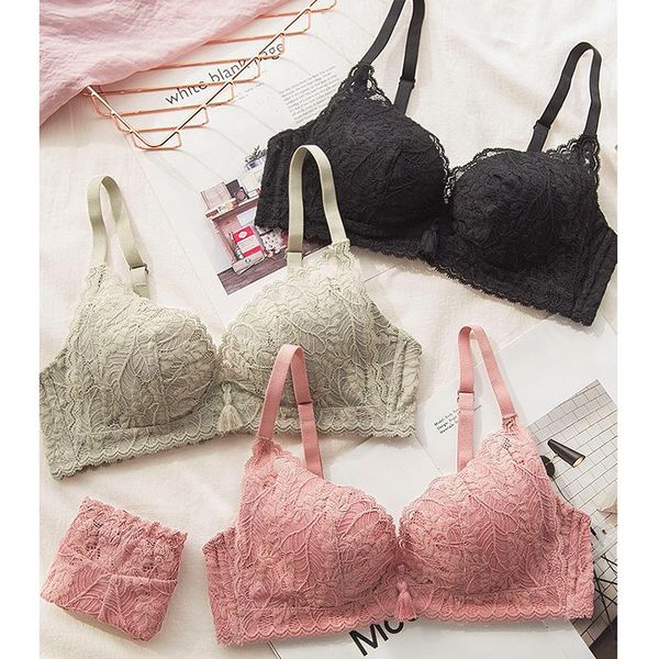 women new underwear set seamless fashion wire lace bra set young girl lingerie suits deep v push up thin bra sets, Red;black
women new underwear set seamless fashion wire lace bra set young girl lingerie suits deep v push up thin bra sets, Red;black