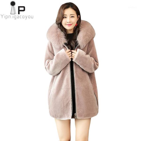 women's fur & faux collar long fake jacket women hooded winter coat fashion plus size thick warm overcoat 4xl1, Black
women's fur & faux collar long fake jacket women hooded winter coat fashion plus size thick warm overcoat 4xl1, Black