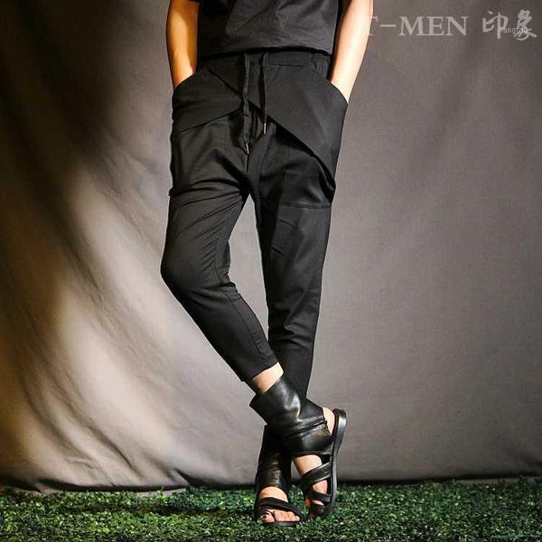 27-44 new 2018 men's clohting hair stylist fashion irregularity low crotch harem pants cross trousers plus size costumes1, Black
27-44 new 2018 men's clohting hair stylist fashion irregularity low crotch harem pants cross trousers plus size costumes1, Black