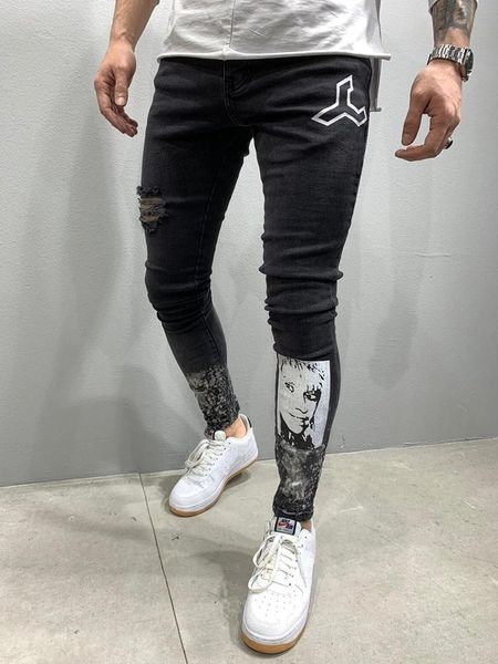 2021 new skinny tear print head stretch denim pants waist size s-4xl european hip hop men's jeans informal ciuz, Blue
2021 new skinny tear print head stretch denim pants waist size s-4xl european hip hop men's jeans informal ciuz, Blue