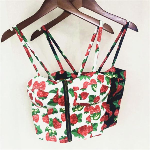 women summer zipper floral vintage padded bustier cropped zipper bra party crop cami bikini tank ami flower, White
women summer zipper floral vintage padded bustier cropped zipper bra party crop cami bikini tank ami flower, White