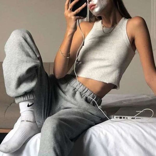 women's casual white bm style waisted shows high thin harem and pants ins fashion, Black;gray
women's casual white bm style waisted shows high thin harem and pants ins fashion, Black;gray