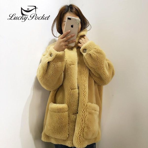 women's fur & faux winter women coat female silm wool thick parkas ladies warm solid color lamb sweet jacket fashion plush coats ml3, Black
women's fur & faux winter women coat female silm wool thick parkas ladies warm solid color lamb sweet jacket fashion plush coats ml3, Black