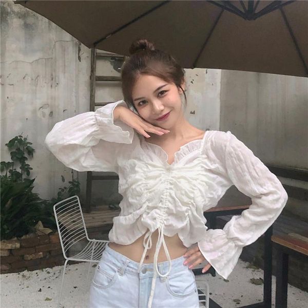 white crop long sleeve women's clothing loose blouses ladies shirts autumn korean fashion clothes blusas mujer de moda new
white crop long sleeve women's clothing loose blouses ladies shirts autumn korean fashion clothes blusas mujer de moda new