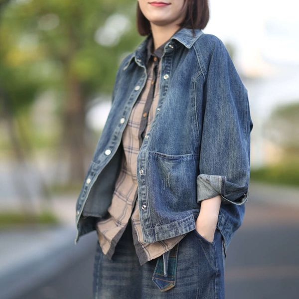korean casual simple temperament short denim jacket women's loose thin 2020 summer new products, Black;brown
korean casual simple temperament short denim jacket women's loose thin 2020 summer new products, Black;brown