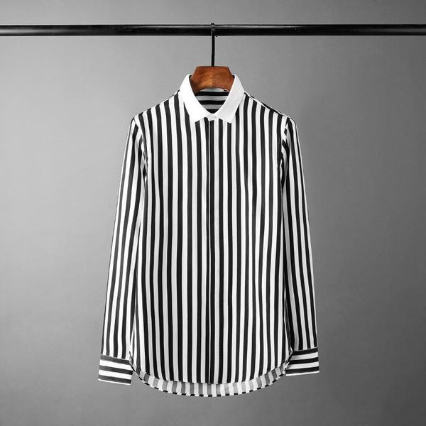 minglu cotton mens shirts luxury vertical stripe long sleeve casual mens dress shirts plus size 4xl slim fit party man, White;black
minglu cotton mens shirts luxury vertical stripe long sleeve casual mens dress shirts plus size 4xl slim fit party man, White;black
