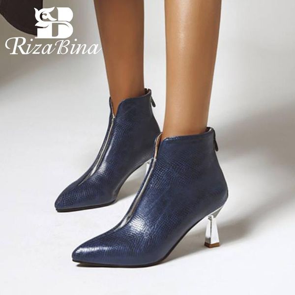 rizabina 5 colors women ankle boots fashion back zipper patchwork shoes women stylish spike heels fur spring footwear size 34-43, Black
rizabina 5 colors women ankle boots fashion back zipper patchwork shoes women stylish spike heels fur spring footwear size 34-43, Black
