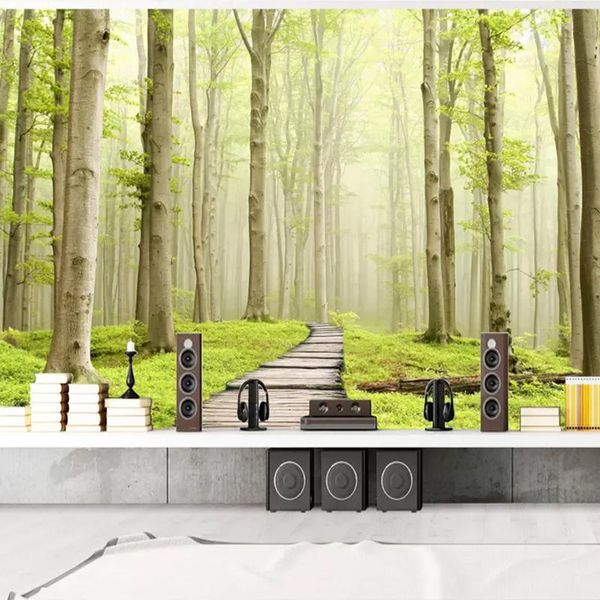 custom wall mural wallpaper for walls 3d forest small road living room sofa background wall home decor non-woven p wallpaper
custom wall mural wallpaper for walls 3d forest small road living room sofa background wall home decor non-woven p wallpaper