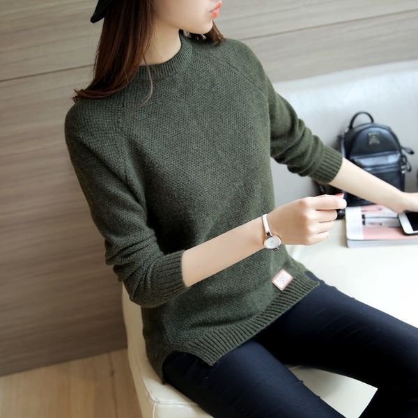 fitaylor women sweaters and pullovers spring autumn long sleeve pull femme solid pullover female casual knitted sweater lj201125, White;black 
fitaylor women sweaters and pullovers spring autumn long sleeve pull femme solid pullover female casual knitted sweater lj201125, White;black