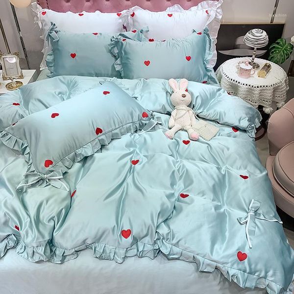 new luxury silk cotton love embroidery princess bedding set ruffle bow duvet cover bed fitted sheet pillowcases home textiles1
new luxury silk cotton love embroidery princess bedding set ruffle bow duvet cover bed fitted sheet pillowcases home textiles1