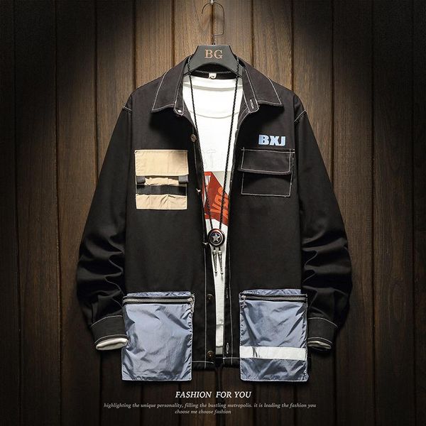 m-5xl mens jackets and coats streetwear bomber jacket men windbreaker fashions clothes 95% cotton 5% spandex patchwork, Black;brown
m-5xl mens jackets and coats streetwear bomber jacket men windbreaker fashions clothes 95% cotton 5% spandex patchwork, Black;brown