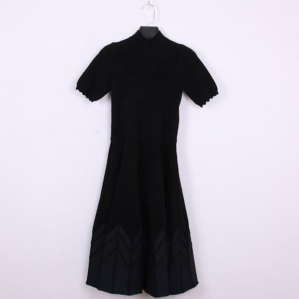 women dress 2020 spring and summer new women's wave striped short-sleeved ruffled knitted dress1, Black;gray
women dress 2020 spring and summer new women's wave striped short-sleeved ruffled knitted dress1, Black;gray