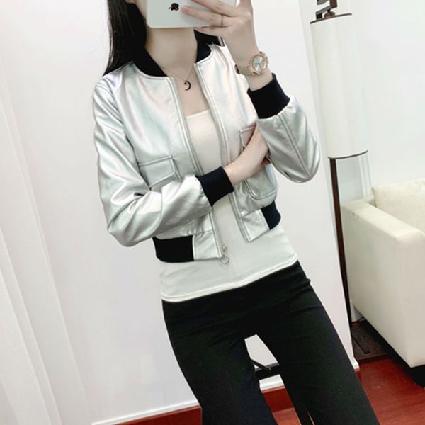 2021 new couro do falso das mulheres zper casual vermelho preto prata jaquetas curto biker feminino jaqueta de euqc, Black
2021 new couro do falso das mulheres zper casual vermelho preto prata jaquetas curto biker feminino jaqueta de euqc, Black