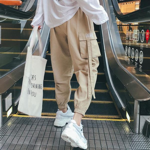 black high waist cargo pants women pockets patchwork loose streetwear pencil pants 2019 fashion hip hop women's trousers, Black;white
black high waist cargo pants women pockets patchwork loose streetwear pencil pants 2019 fashion hip hop women's trousers, Black;white