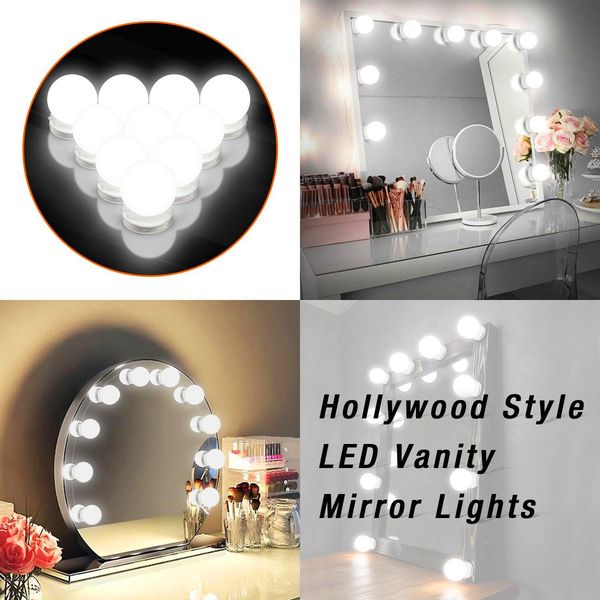 12v makeup mirror light bulb hollywood vanity lights stepless dimmable wall lamp 6 10 14bulbs kit for dressing table