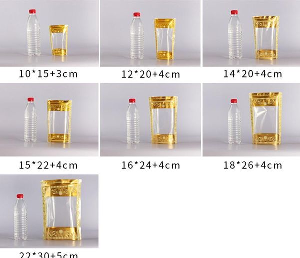 100pcs stand up gold print with clear window plastic packaging bags zip lock zipper seal food storage pa jllawi powerstore2012
100pcs stand up gold print with clear window plastic packaging bags zip lock zipper seal food storage pa jllawi powerstore2012