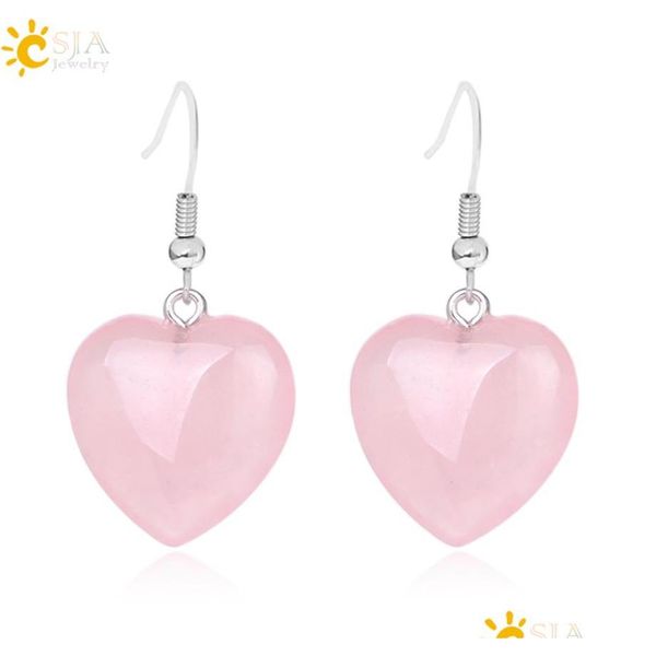 csja natural stone earrings heart pendant drop earring white rose quartz amethyst tiger eye dangle women party weddi sqccoj new_dhbest, Silver
csja natural stone earrings heart pendant drop earring white rose quartz amethyst tiger eye dangle women party weddi sqccoj new_dhbest, Silver