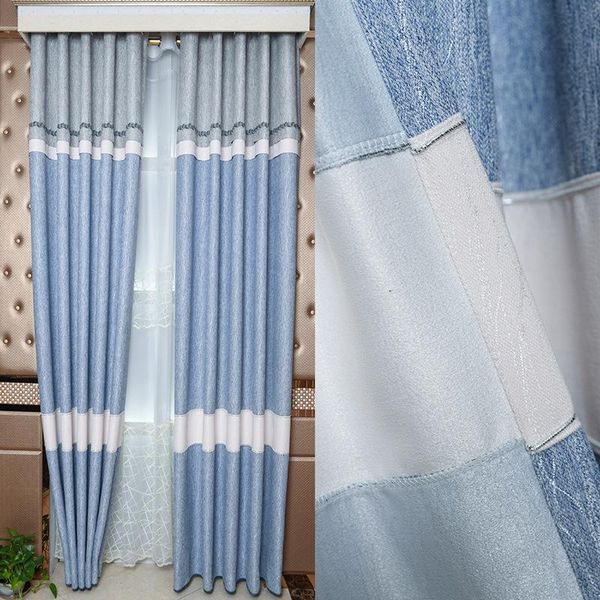 the boy spliced the flat linen embroidered curtains blue bedroom living room spliced shade curtains
the boy spliced the flat linen embroidered curtains blue bedroom living room spliced shade curtains