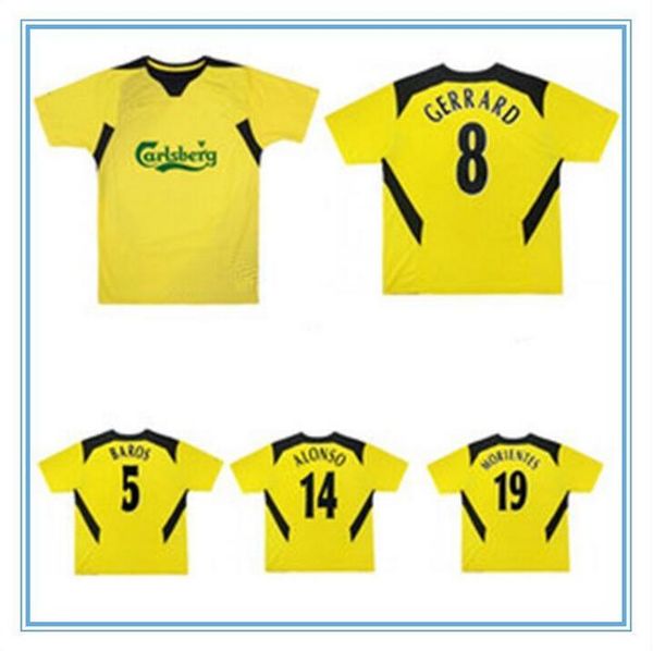 2004 2006 alonso gerrard retro soccer jersey 2005 baros hamann carragher luis garcia kewell cisse vintage classic football shirt, Black;yellow
2004 2006 alonso gerrard retro soccer jersey 2005 baros hamann carragher luis garcia kewell cisse vintage classic football shirt, Black;yellow