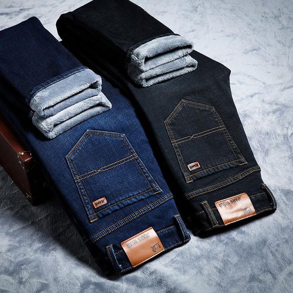 men's jeans 2021 cool men winter warm straight male business fashion thicken baggy denim trousers plush fleece stretch office pants, Blue
men's jeans 2021 cool men winter warm straight male business fashion thicken baggy denim trousers plush fleece stretch office pants, Blue