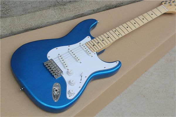 flyoung st single swing electric guitar metal blue body white guard maple fingerboard bridge with label
flyoung st single swing electric guitar metal blue body white guard maple fingerboard bridge with label