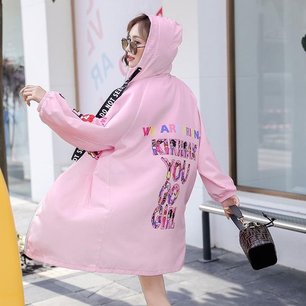 women's trench coats autumn jacket female 2021 tide brand cartoon stitching hooded long windbreaker, Tan;black
women's trench coats autumn jacket female 2021 tide brand cartoon stitching hooded long windbreaker, Tan;black