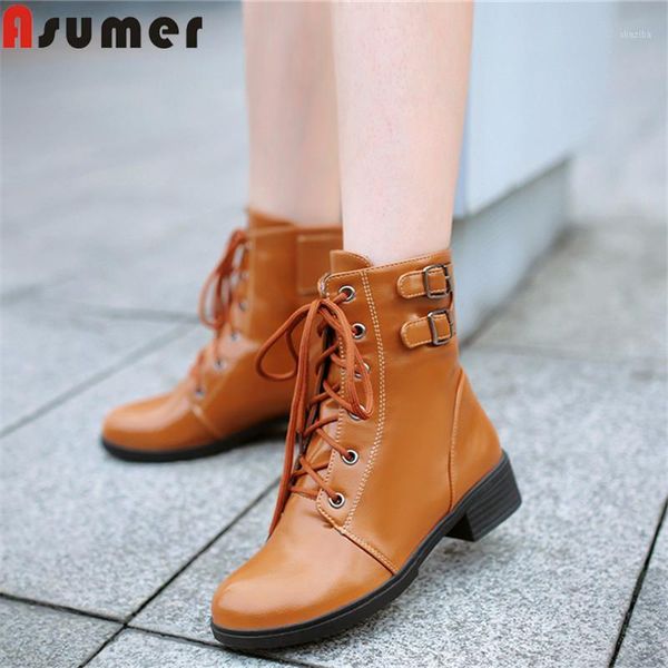boots asumer 2021 arrival autumn winter round toe buckle lace up low heels casual shoes comfortable ankle women1, Black
boots asumer 2021 arrival autumn winter round toe buckle lace up low heels casual shoes comfortable ankle women1, Black