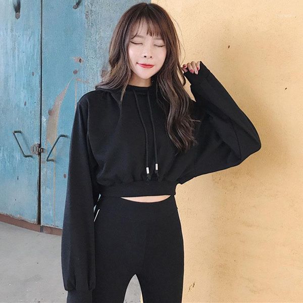 korean preppy style sweet pullovers crop solid hoodies sweatshirts fashion brand new women's clothing modis1, Black
korean preppy style sweet pullovers crop solid hoodies sweatshirts fashion brand new women's clothing modis1, Black