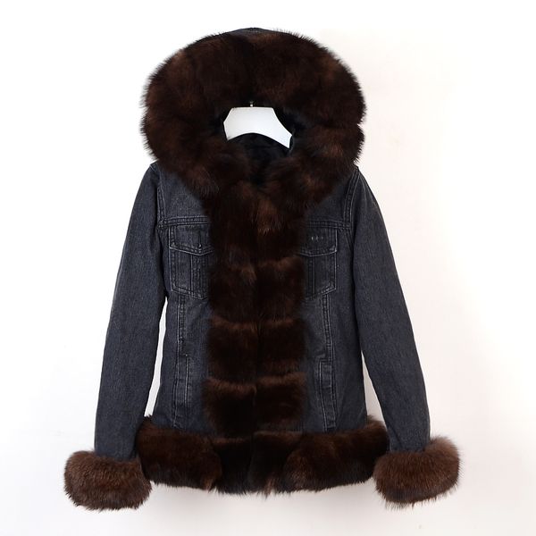 winter natural real fox fur coat parker rabbit fur lining denim coat jacket jeans high spring female natural fur coat thickx1019, Black
winter natural real fox fur coat parker rabbit fur lining denim coat jacket jeans high spring female natural fur coat thickx1019, Black