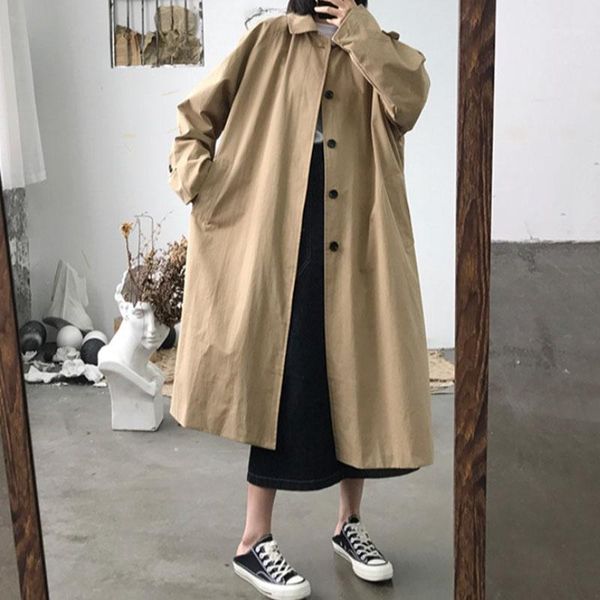women long trench coat elegant fashion female khaki cardigan straight long windbreaker 2020 new spring autumn vintage outerwear1, Tan;black
women long trench coat elegant fashion female khaki cardigan straight long windbreaker 2020 new spring autumn vintage outerwear1, Tan;black
